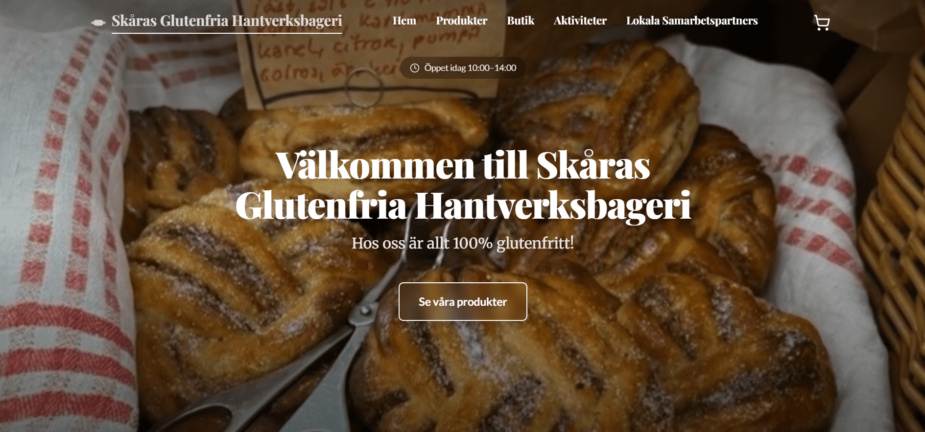 Hemsida — startsida med hero